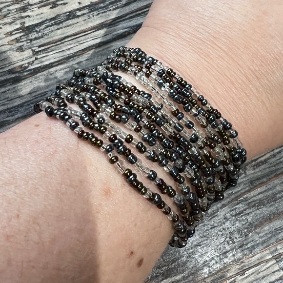 Tribal Art Glass Bead Bracelet - Picture 1 of 4